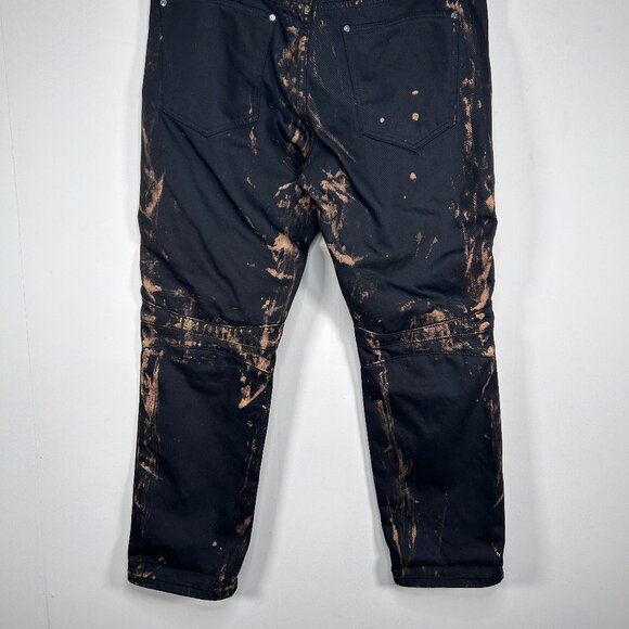 Diamond Stash Denim Jeans Men's 38 Brandon SLIM FIT Black Gold Streaks Casual - Picture 4 of 13